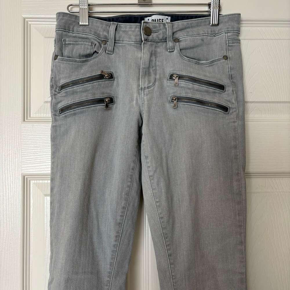 PAIGE Edgemont Montauk Grey No Whiskers Jeans Size 27 - Picture 6 of 13